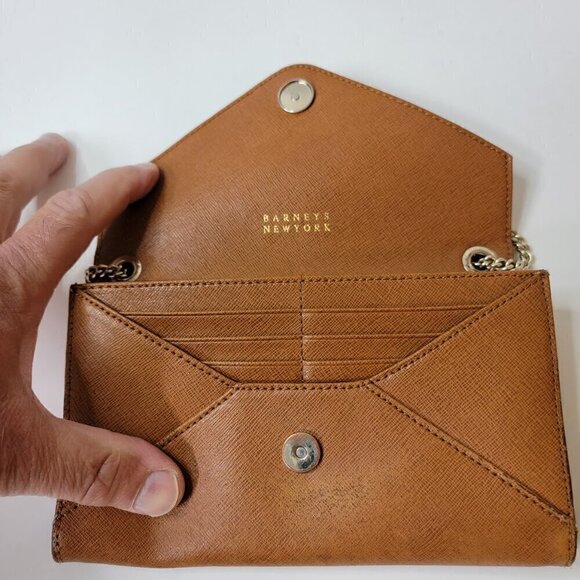 Barneys New York Envelope Clutch with Shoulder Chain - Picture 4 of 12